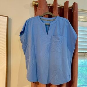 Fabletics XL scrub set. Ceil Blue.